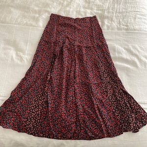 Zara MIDI Skirt with Double Slit